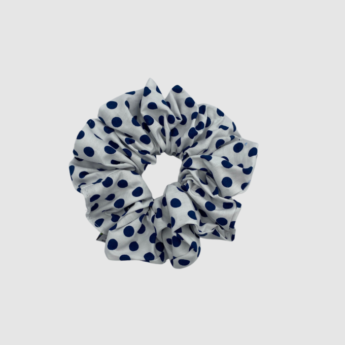 XL ΥΦΑΣΜΑΤΙΝΑ SCRUNCHIES - Blue Dot