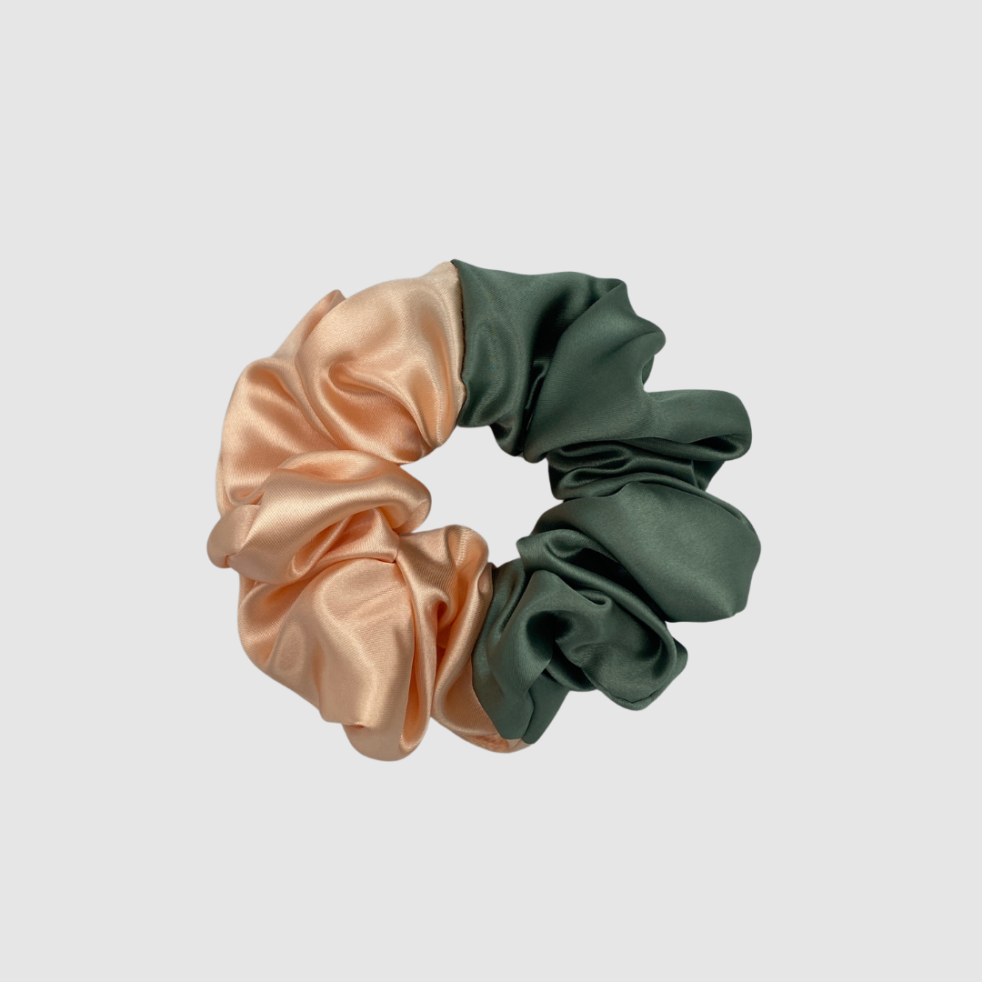 ΣΑΤΕΝ ΔΙΧΡΩΜΑ SCRUNCHIES - Image 3