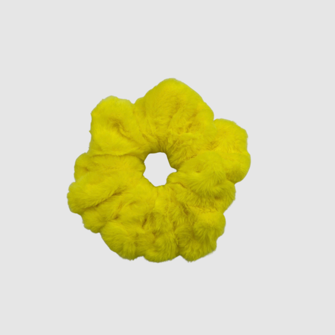 ΧΕΙΡΟΠΟΙΗΤΟ ΓΟΥΝΙΝΟ SCRUNCHIE - ΚΙΤΡΙΝΟ