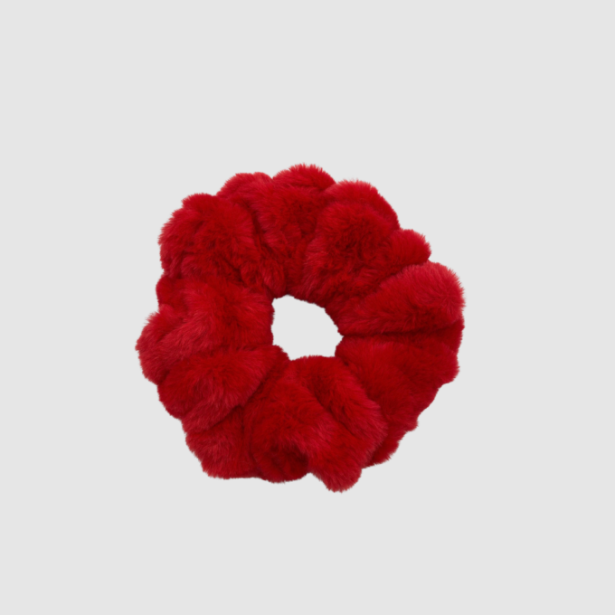 ΧΕΙΡΟΠΟΙΗΤΟ ΓΟΥΝΙΝΟ SCRUNCHIE - ΚΟΚΚΙΝΟ